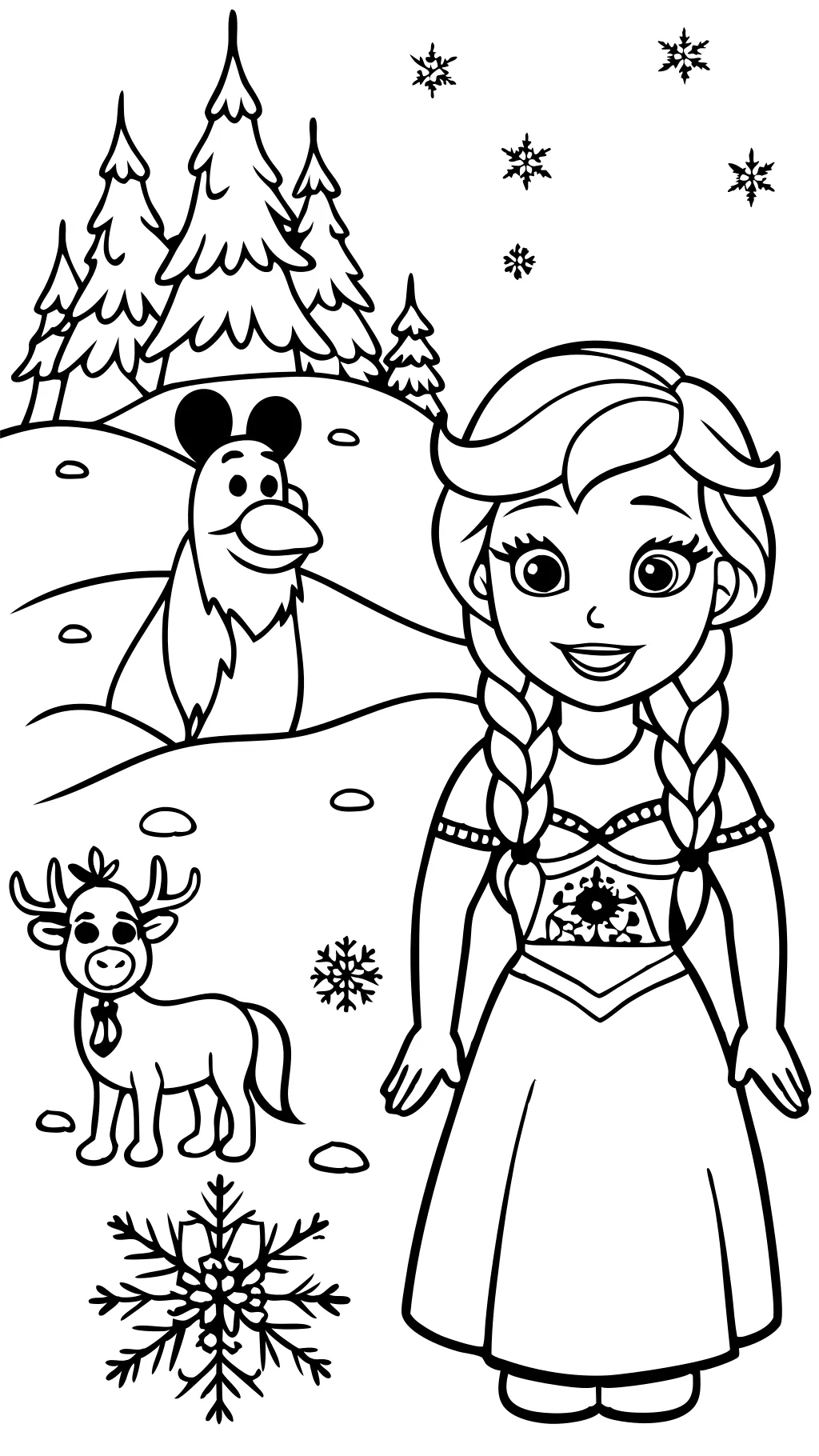 Pages de livres de coloriage congelés Disney